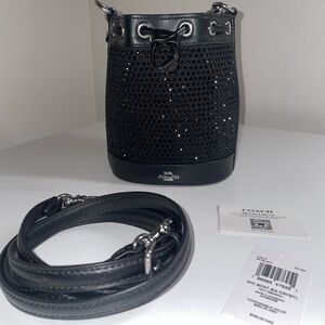 Brand New Authentic Coach Mini Bucket Bag with Crystals